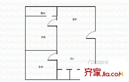 東盛大廈戶型圖2室2廳1衛(wèi)1廚 2室2廳1衛(wèi)1廚