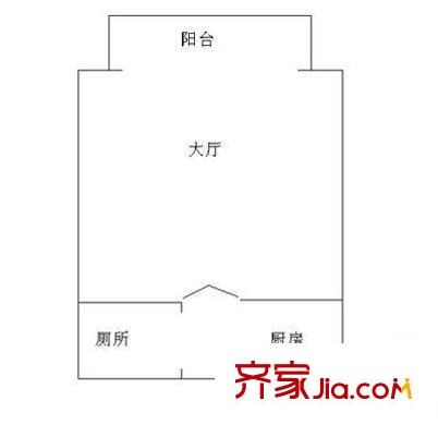 桂東苑戶型圖一室一廳戶型圖 1室1廳1衛(wèi)1廚