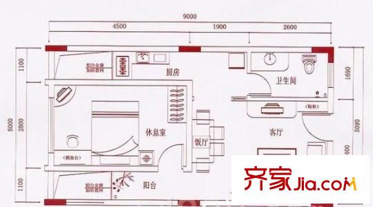 大良佳景樓戶型圖佳景樓（沿江路） 3室 戶型圖 3室2廳2衛(wèi)1廚