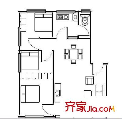 建安街教師樓戶型圖3室2廳 戶型圖 3室2廳1衛(wèi)1廚