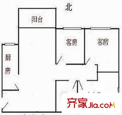 大良佳景樓戶型圖佳景樓（沿江路） 3室 戶型圖 3室2廳2衛(wèi)1廚