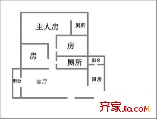 華啟平方米灣戶型圖3室1廳 戶型圖 3室1廳2衛(wèi)1廚