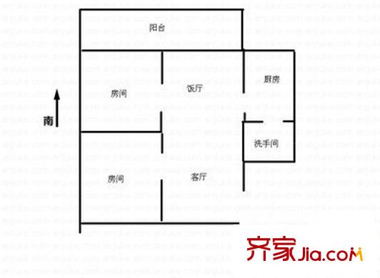 桂江樓 2室 戶(hù)型圖