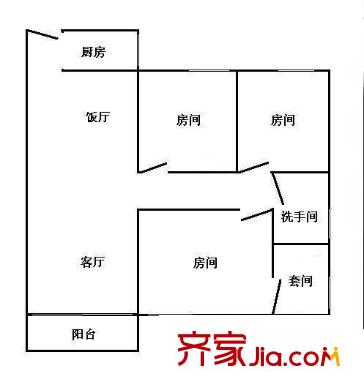 翠怡閣 3室 戶型圖