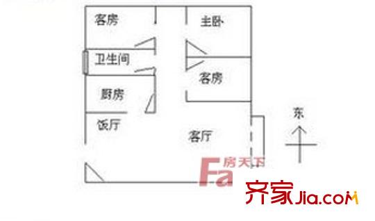 保利奧爾公寓戶型圖3室2廳 3室2廳2衛(wèi)1廚