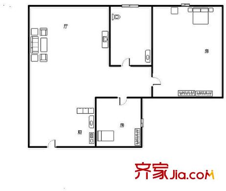 翠怡閣 2室 戶型圖