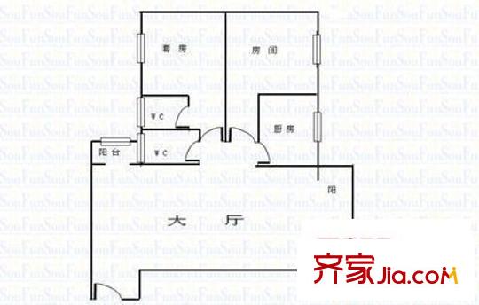 影蔭閣 2室 戶型圖