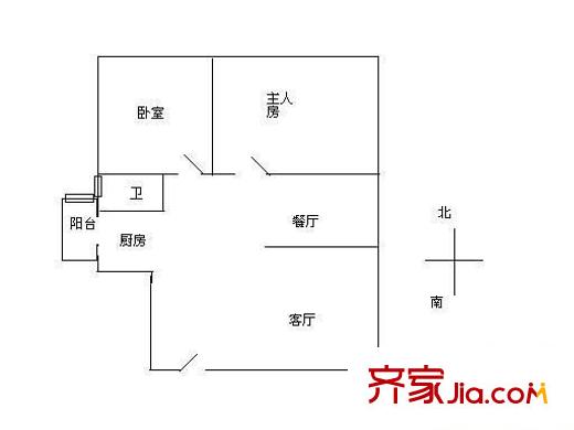 百花大廈 2室 戶型圖