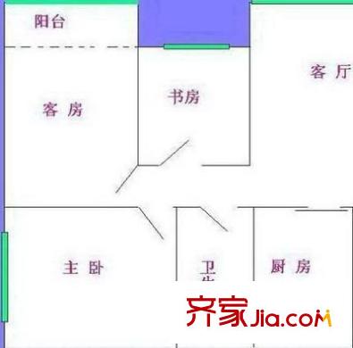 百花大廈 3室 戶型圖