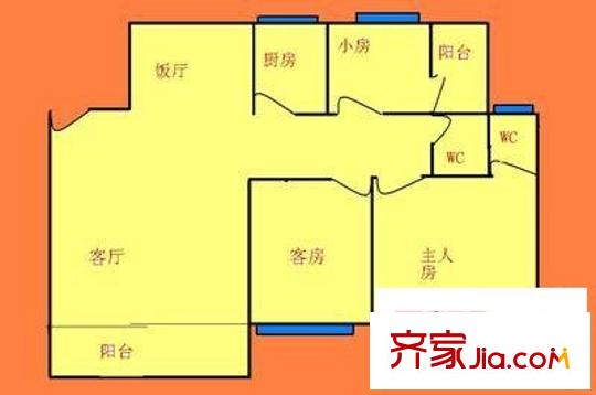 宏威花園戶(hù)型圖2室2廳 戶(hù)型圖 2室2廳2衛(wèi)1廚