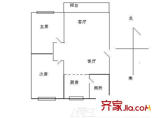 碧澳雅苑 2室 戶型圖