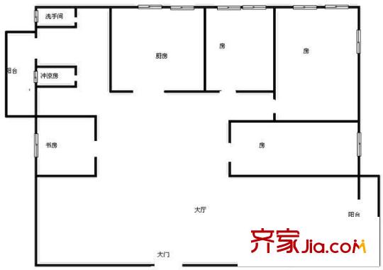 百花大廈 4室 戶型圖