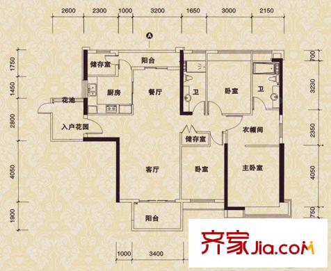 濱城瓏灣1座07單元144平方米 3室2廳2衛(wèi)1廚