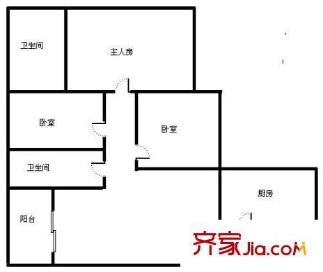 喜來居 3室 戶型圖