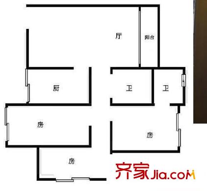 銀城樓 3室 戶型圖