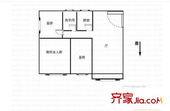 新寶樓戶型圖2室1廳 戶型圖 