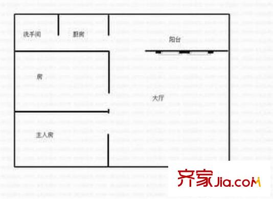 天佑六路小區(qū) 2室 戶型圖