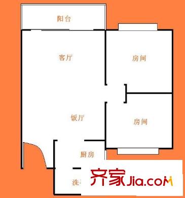 宏威花園戶(hù)型圖2室2廳 戶(hù)型圖 2室2廳1衛(wèi)1廚