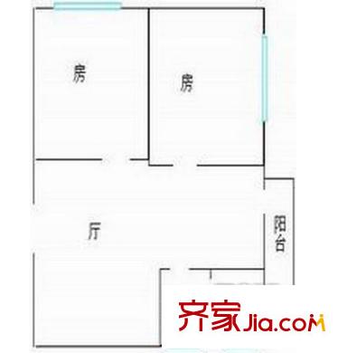 富南廣場(chǎng)戶(hù)型圖2室1廳戶(hù)型圖 2室1廳1衛(wèi)1廚