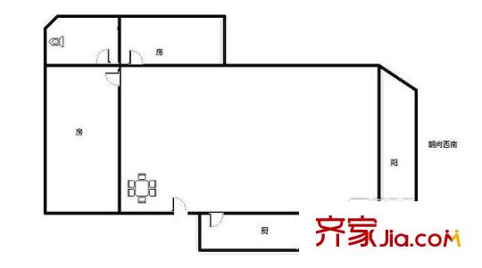 富美閣戶型圖2室2廳戶型圖 2室2廳1衛(wèi)1廚