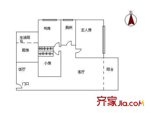 新力樓戶型圖3室2廳戶型圖 3室2廳1衛(wèi)1廚
