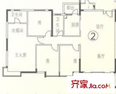 容奇麗翠苑戶型圖麗翠苑（容奇） 4室 戶型圖 4室1廳1衛(wèi)1廚