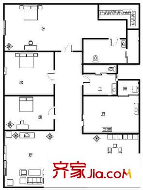雍逸華庭 4室 戶型圖