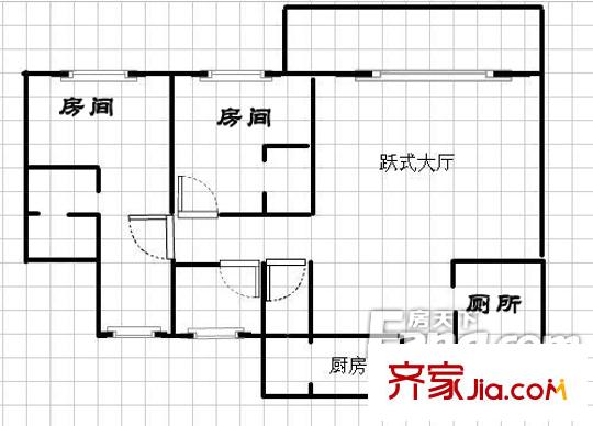 新豐年戶型圖2室2廳戶型圖 2室2廳1衛(wèi)1廚