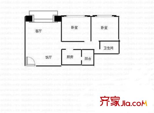 新豐年 2室 戶型圖