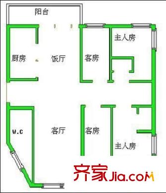 順發(fā)樓 4室 戶型圖