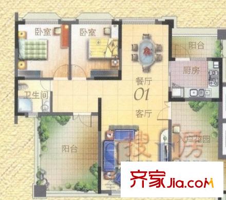 樵暉名苑 3室 戶型圖