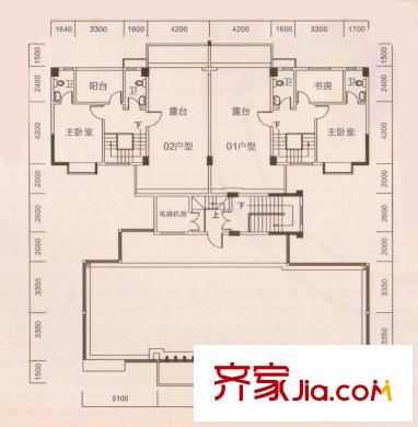 陽光嘉園戶型圖3室2廳 3室2廳2衛(wèi)1廚