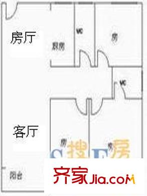 宏基花園 3室 戶型圖