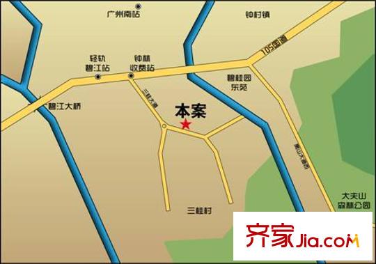 荔園香堤交通圖