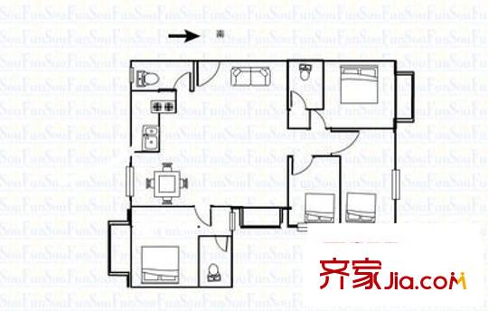 宏基花園 4室 戶型圖