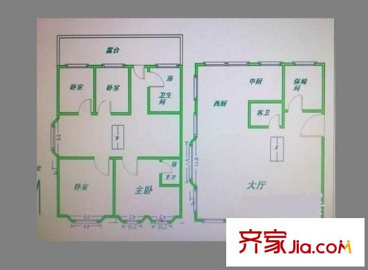 美圖別苑 4室 戶型圖