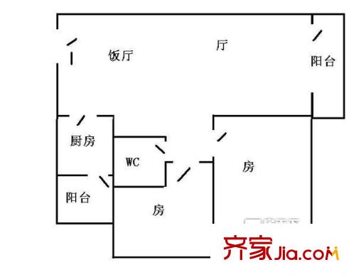 倫教世紀(jì)廣場(chǎng)戶型圖2室2廳 2室2廳1衛(wèi)1廚