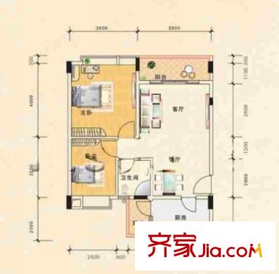 倫教世紀(jì)廣場(chǎng)戶型圖2室2廳 2室2廳1衛(wèi)1廚