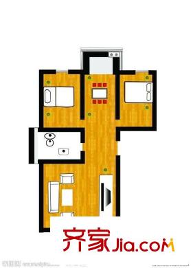 尚景苑戶型圖2室2廳戶型圖 2室2廳1衛(wèi)1廚
