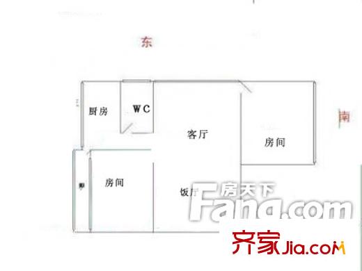 文沙東小區(qū)戶型圖2室2廳 2室2廳1衛(wèi)1廚