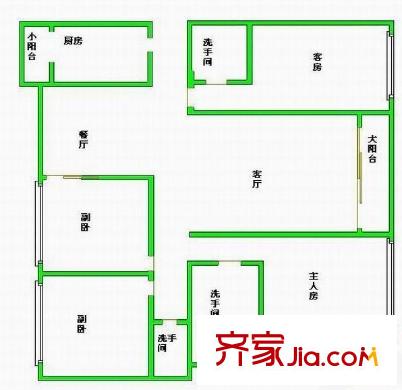 尚域尚美苑戶型圖4室2廳戶型圖 4室2廳2衛(wèi)1廚