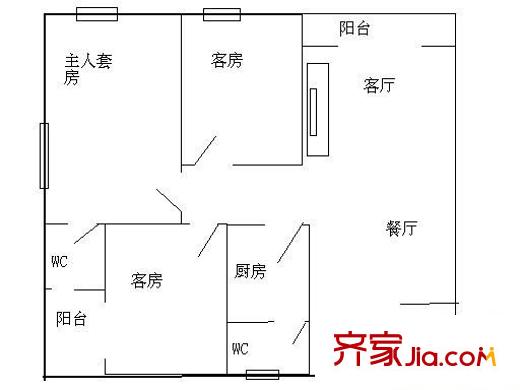 摩登薈 3室 戶型圖