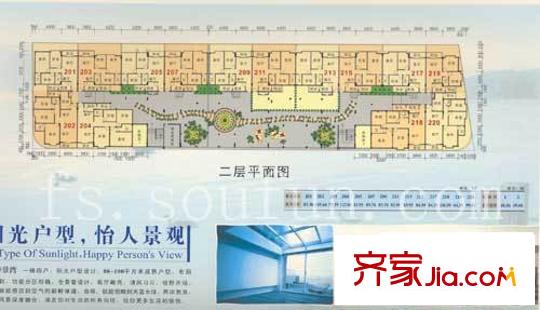 濤景灣戶型圖二層平面圖 