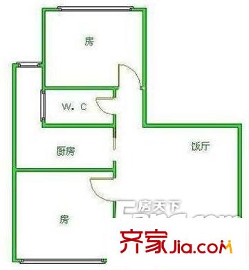 樂(lè)桃居戶型圖3室2廳戶型圖 3室2廳1衛(wèi)1廚