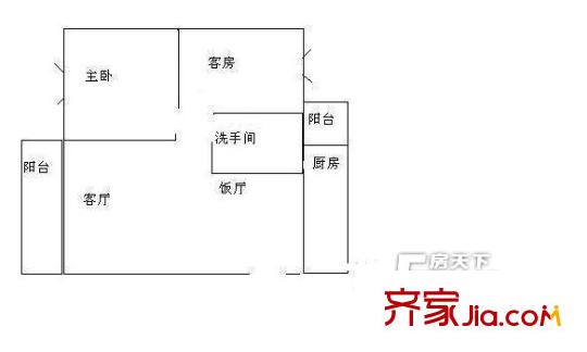 順德碧桂園南小區(qū)戶型圖2室2廳戶型圖 2室2廳1衛(wèi)1廚