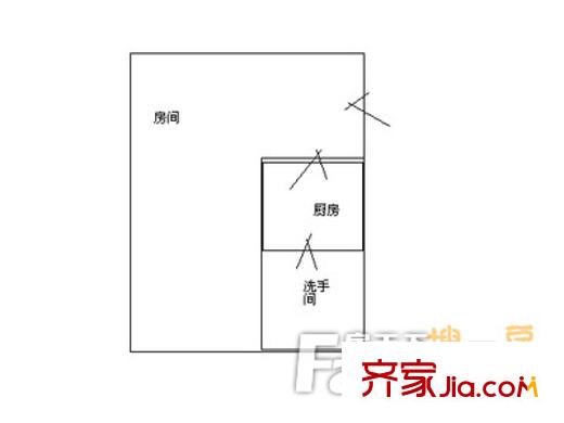 后龍西街小區(qū)戶型圖1室戶型圖 1室1衛(wèi)1廚