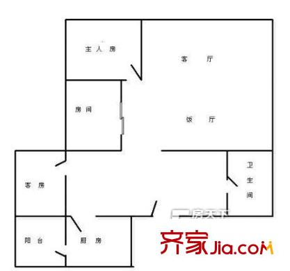后龍西街小區(qū)戶型圖3室2廳戶型圖 3室2廳2衛(wèi)1廚