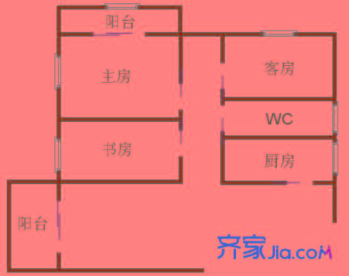 東升內(nèi)街小區(qū)戶型圖東升小區(qū) 3室 戶型圖 3室1廳1衛(wèi)1廚