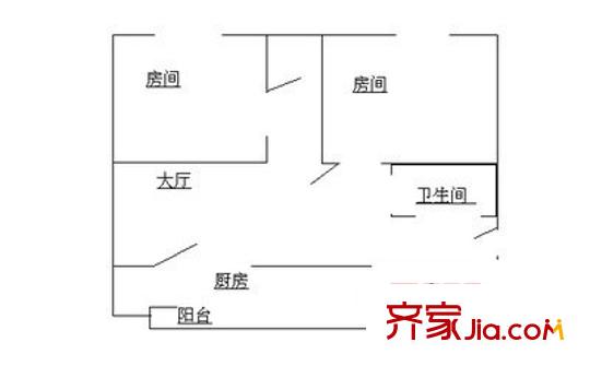 東升內(nèi)街小區(qū)戶型圖東升小區(qū) 2室1廳 戶型圖 2室1廳1衛(wèi)1廚