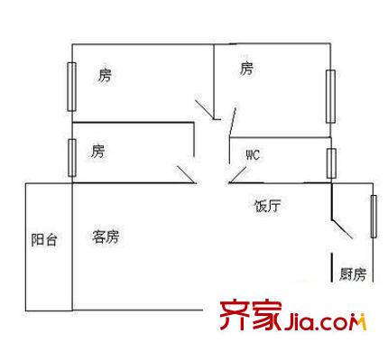 龍園小區(qū)戶(hù)型圖三室兩廳戶(hù)型圖 3室2廳1衛(wèi)1廚